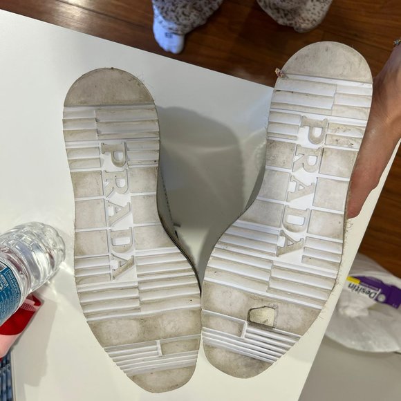 Prada Silver Platform Sneakers - Picture 6 of 7